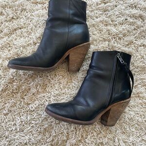 All Saints Black Leather Ankle Boots